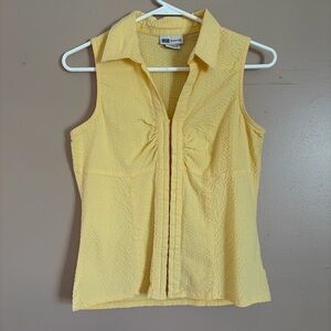 Faded Glory Yellow Sleeveless Blouse